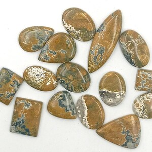 Lot de cabochons en jaspe océan naturel, lot de gros de fournitures pour la fabrication de bijoux