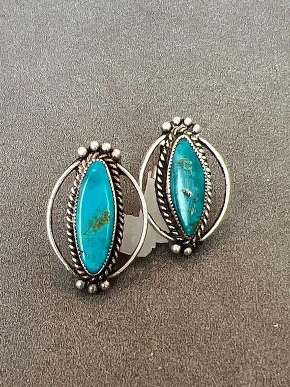 Blue Gem Vintage Turquoise Earrings