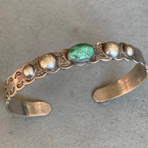Fred Harvey Era Sterling Turquoise Bracelet