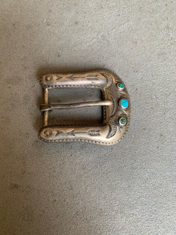 Maisels/Fred Harvey Era Sterling Turquoise Belt Bu