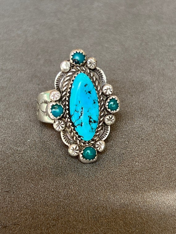 Natural Turquoise Sterling Ring
