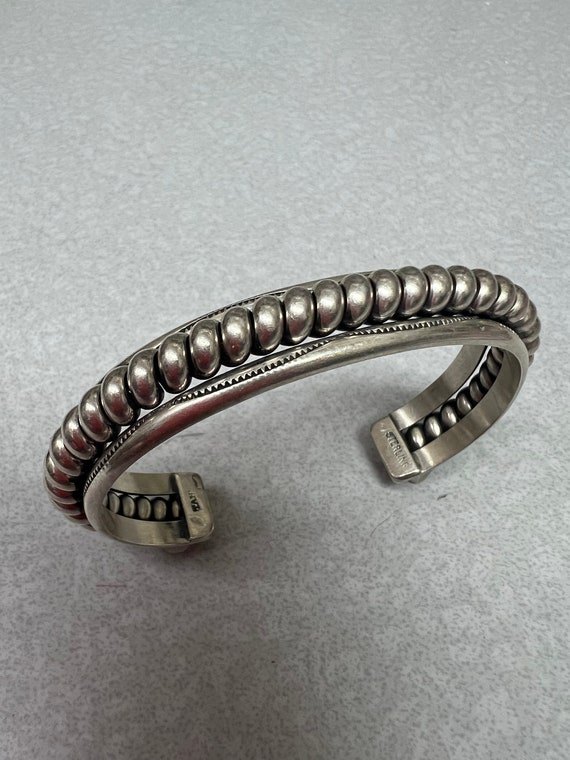 Sterling Native American  Cuff by Tahe