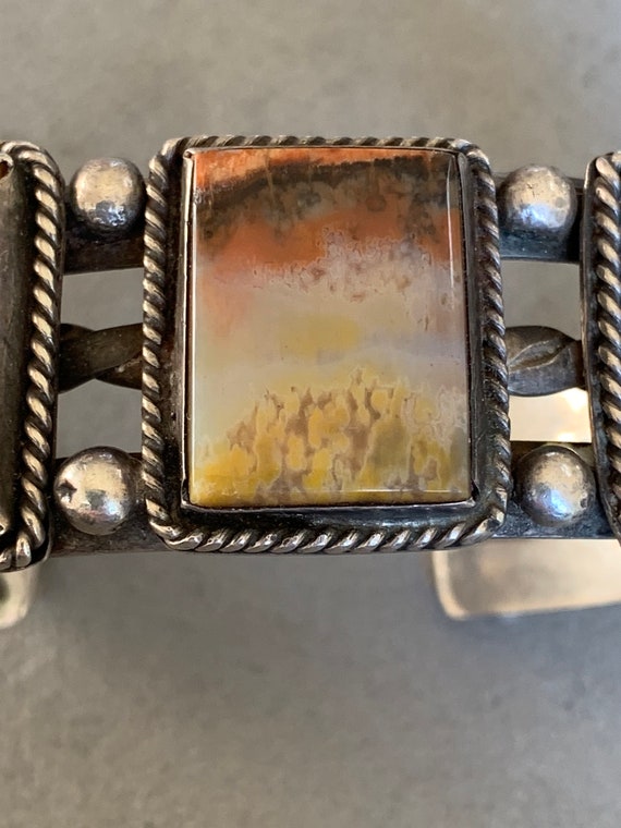 Petrified Wood Sterling Silver Cuff - image 2