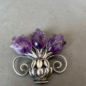 William Spratling Vintage Amethyst Pin image 1