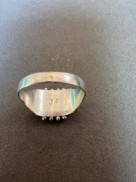 Zuni Sterling Turquoise Ring - image 3