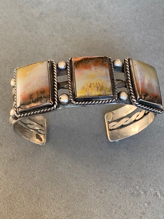 Petrified Wood Sterling Silver Cuff