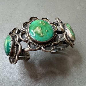Vintage Sterling Turquoise Cuff