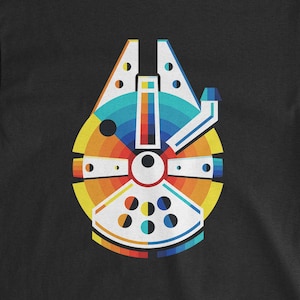 Rainbow Millennium Falcon Star Wars T-Shirt
