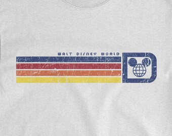 Retro Walt Disney World Rainbow Stripe T-Shirt