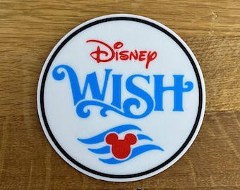 STL and 3MF print file 3D Disney Cruise Line Wish Coaster / Ornament / Refrigerator Magnet