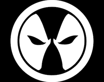 Calcomanía de vinilo de Deadpool: calcomanía para computadora portátil, ventana de automóvil y parachoques.