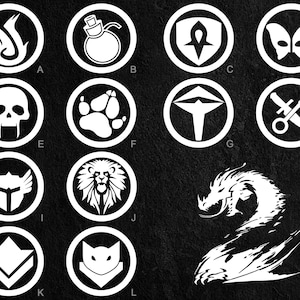 Guild Wars 2 Vinyl Decals (13 to choose from) - Stickers for Laptop, Car Window, and Bumper