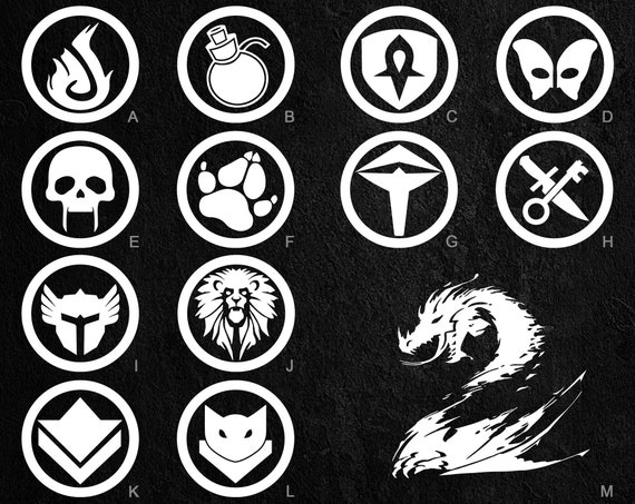 Guild Wars 2 Vinyl Decals 13 to Choose From Stickers for Laptop, Car  Window, and Bumper 