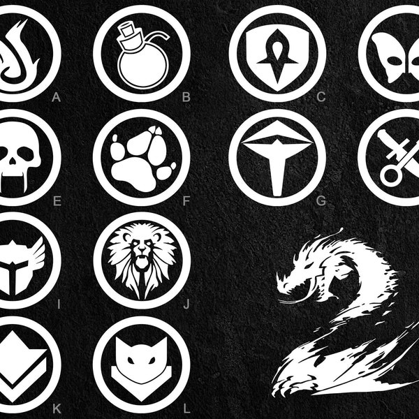 Guild Wars 2 Vinyl Decals (13 to choose from) - Stickers for Laptop, Car Window, and Bumper