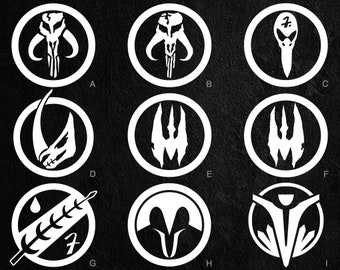 The Mandalorian Star Wars Vinyl Decals (8 to choose from) - Stickers for Laptop, Car Window, and Bumper