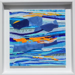 Glass mosaic board, glass paste, fusing