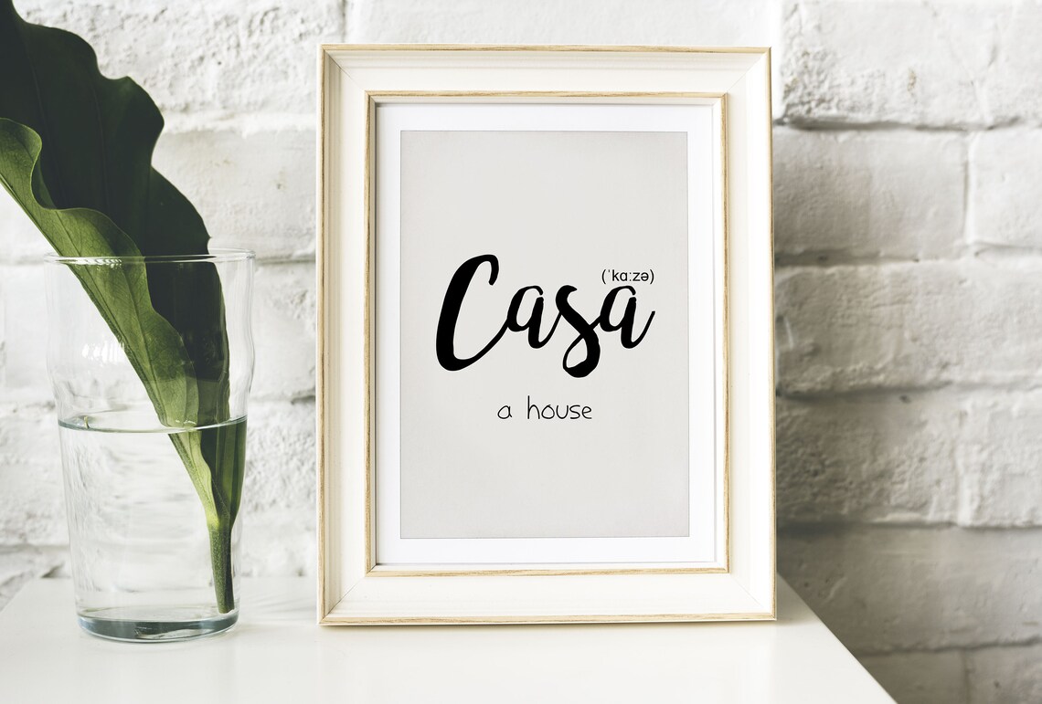 Casa Definition Meaning Printable Digital Download Etsy