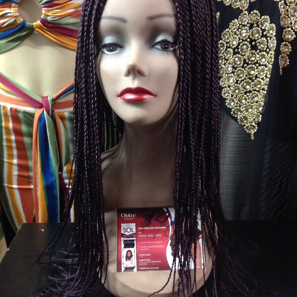 Hand made box braids wigs with center lace closure  net . Just as pictured