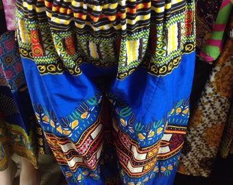 African elastic Long  dashaik pants  Kentai Print African Ankara long elastic pants Multi- colored long  pants fits plus sizes