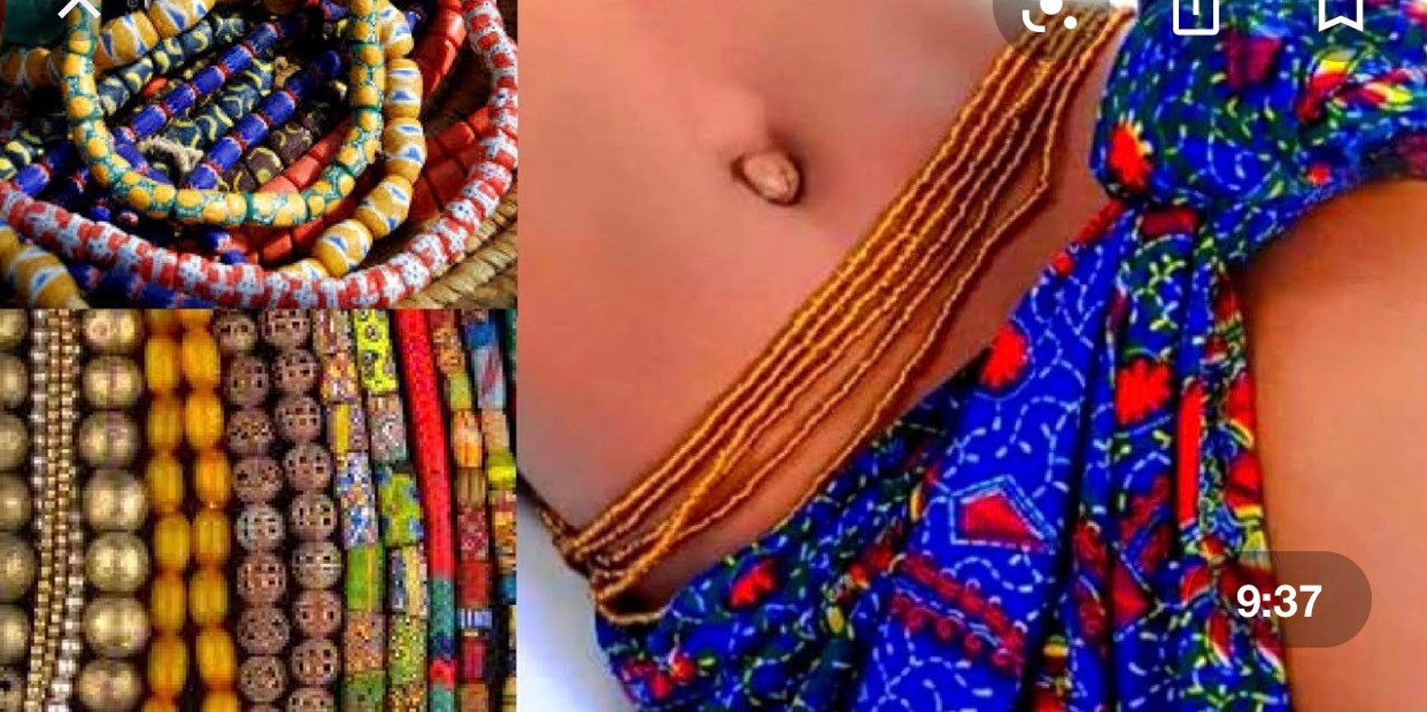 African decorative beaded waist chain African Ankara body Etsy