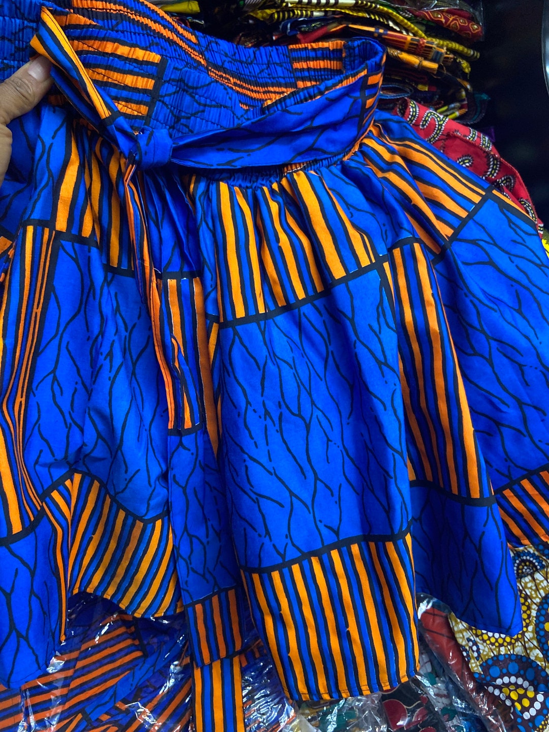 African Short Skirt, African Ankara Skirt, Short Length Tribal Skirt