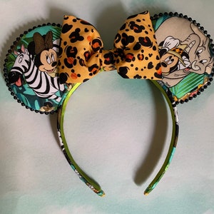 Oreilles de Mickey et Minnie Mouse Safari inspirées d'Animal Kingdom