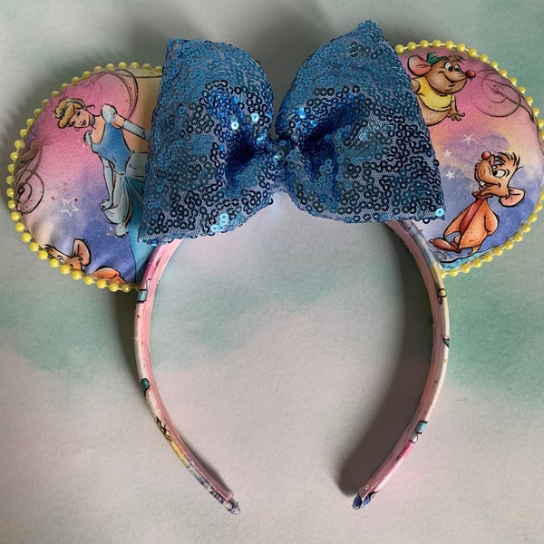 Cinderella Pastel Princess Inspired Minnie Mouse Ears