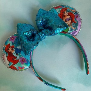 Ariel Enchanted Mermaid Inspired Minnie Mouse Ears