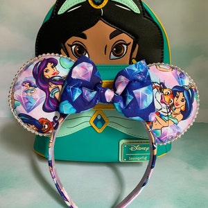 Jasmine Diamond Princess Inspired Minnie Mouse Ears