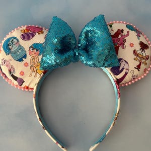 Inside Out 2 Inspired Minnie Mouse Ears, Inside Out 2 Inspired Ear Headbands