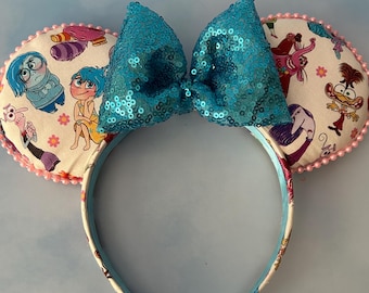 Inside Out 2 Inspired Minnie Mouse Ears, Emotions Inspired Headband