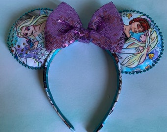 Frozen Princess Anna Disney Inspired Running Knot Headband ear savers for masks with buttons or without buttons