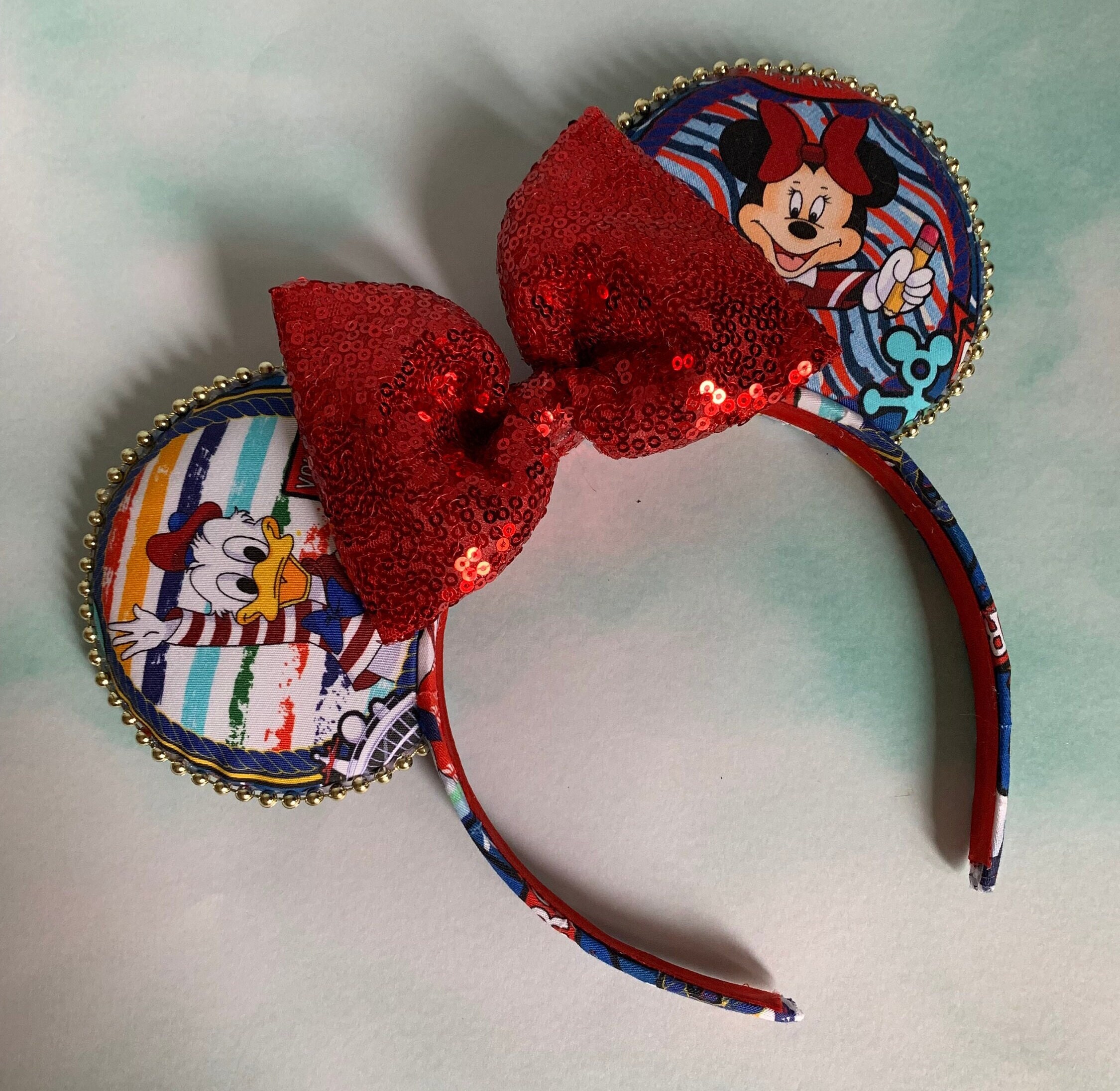 Disney Cruise Line Minnie Mouse Voyager Ear Headband with Straw Hat Disney Cruise Line MINNIE MOUSE EARS * Hat | Mercari main image 2