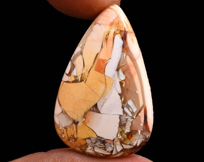 jewelry 29ct 33x21x7 MM one side flat semi precious handmade hand polish gemstone jmk-2318 Natural Brecciated Mookaite Cabochon gemstone