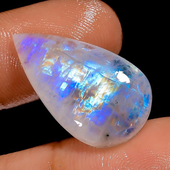 Beautiful Rainbow Moonstone Blue Fire Moonstone Rainbow Fire Moonstone Moonstone White Rainbow Stone, Rainbow Moonstone Cabochon
