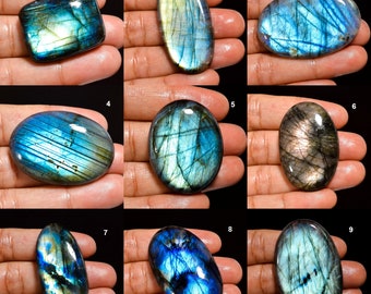 Meraviglioso cuscino ovale in labradorite di alta qualità mix cabochon con retro piatto, bellissima labradorite multi fuoco per gioielli