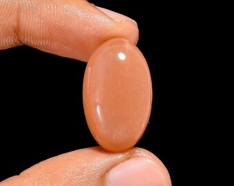 Natural Peach Moonstone Cabochon Loose Gemstone Smooth Polished Peach Sunstone Cabochon For Jewelry, Craft