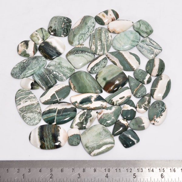 Natural Green Sardonyx Cabochon, Sardonyx bulk Gemstone, Green Sardonyx Polished Crystal For Making Jewelry, 20mm to 40mm