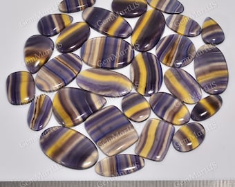 Top Quality Natural Rainbow Fluorite Cabochon | Wholesale fluorite | Bulk Fluorite | Mix Lot | Sizes 15mm to 45mm