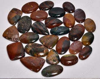 Bloodstone Loose Cabochon Crystals Uses in Craft, Accessories, Décor and Many More | Wholesale Bloodstone Crystal Home Supplies