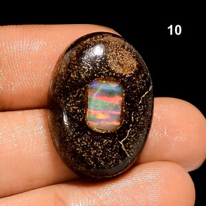 Boulder Opal ädelsten, naturlig boulder opal cabochon ädelsten, lös ädelsten för smyckestillverkning 10. 24X18X7mm 30Crt