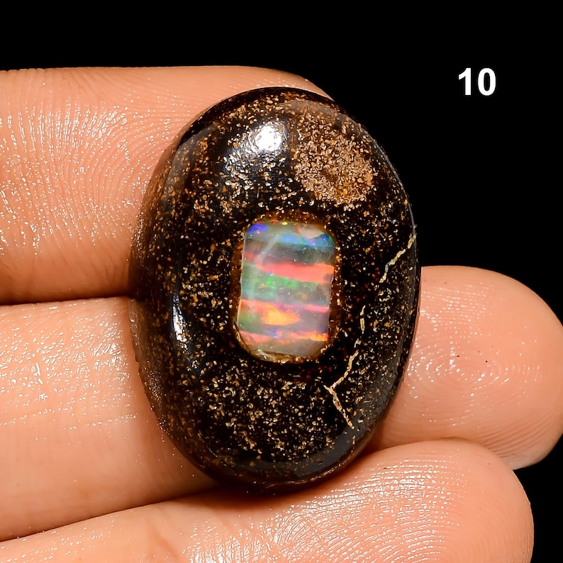 Boulder Opal ädelsten, naturlig boulder opal cabochon ädelsten, lös ädelsten för smyckestillverkning 10. 24X18X7mm 30Crt