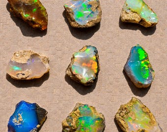 Ethiopian Welo Opal Rough Natural Fire Opal Crystal Raw Opal: You Can Choose