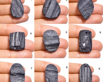 Natural Black Tourmaline Mix Cabochon Gemstone For Making Jewelry Pendant Necklace Wholesale Crystal Lot