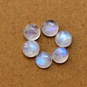 Aaa Quality Top Natural 4x4 mm to 15x15 mm RAINBOW MOONSTONE cabochon Round mm flat back gemstone,jewelry gemstone jmk-111 image 2