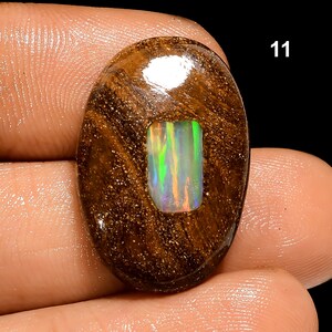 Boulder Opal ädelsten, naturlig boulder opal cabochon ädelsten, lös ädelsten för smyckestillverkning 11. 23X15X5mm 16Crt