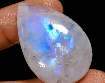 Natural Moonstone Rainbow Moonstone Mix Shape & Size Cabochon, Blue Fire Play Moonstone, Flashy Rainbow Moonstone, Gift for Her