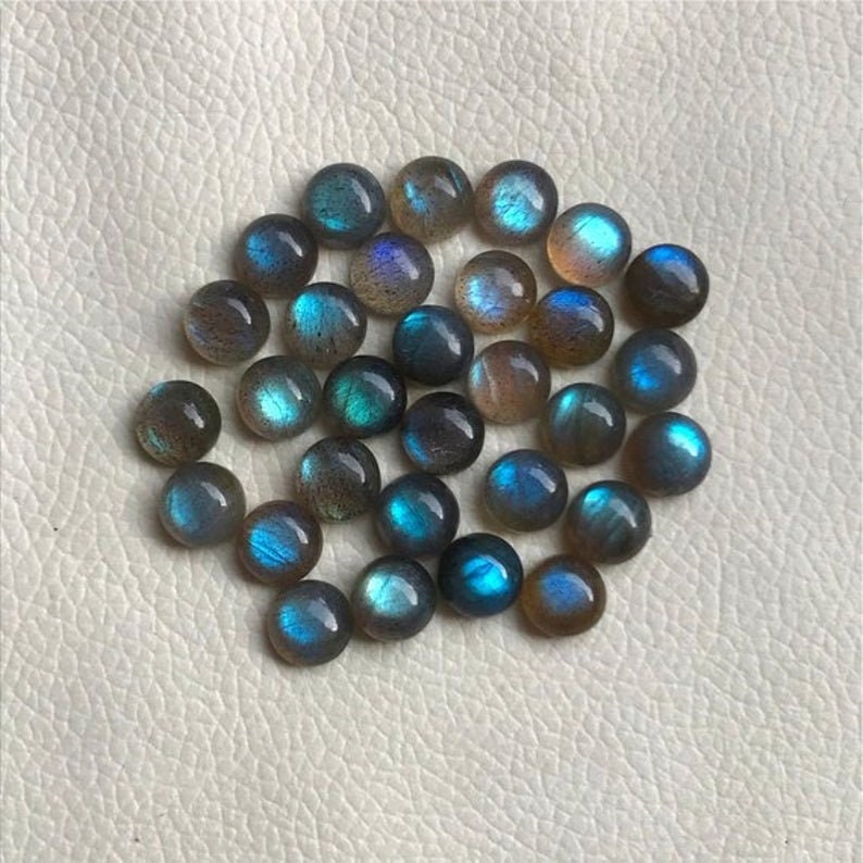 Aaa Quality Top Natural 4x4 mm to 15x15 mm LABRADORITE cabochon Round mm flat back gemstone,jewelry gemstone jmk-112 image 3