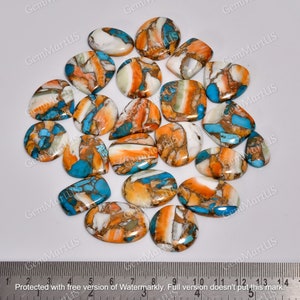 Spiny Oyster turquoise Cabochon - Copper Turquoise - Mojave Turquoise - Spiny Oyster Pendant - Mix Shapes, Sizes 15mm to 35mm