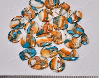 Spiny Oyster turquoise Cabochon - Copper Turquoise - Mojave Turquoise - Spiny Oyster Pendant - Mix Shapes, Sizes 15mm to 35mm